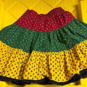 Vibrant Multicolor Tiered Kids Skirt